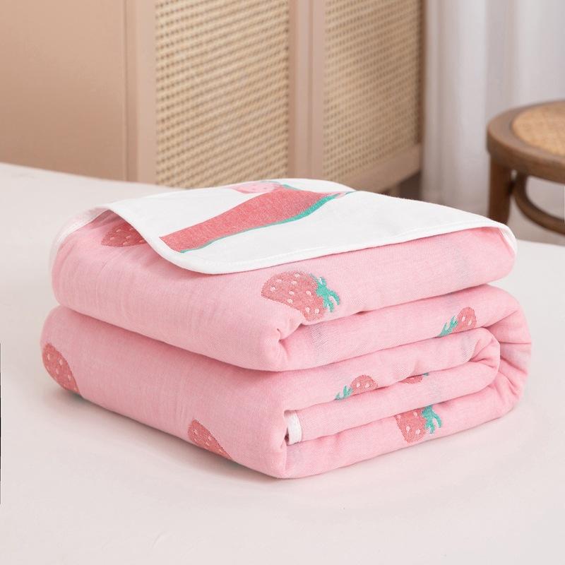 Class A Cotton Six-layer Gauze Children Throw Blanket Couch Soft Towel Quilt Single Double Summer Air Conditioning Cover Blanket For Kids Adult