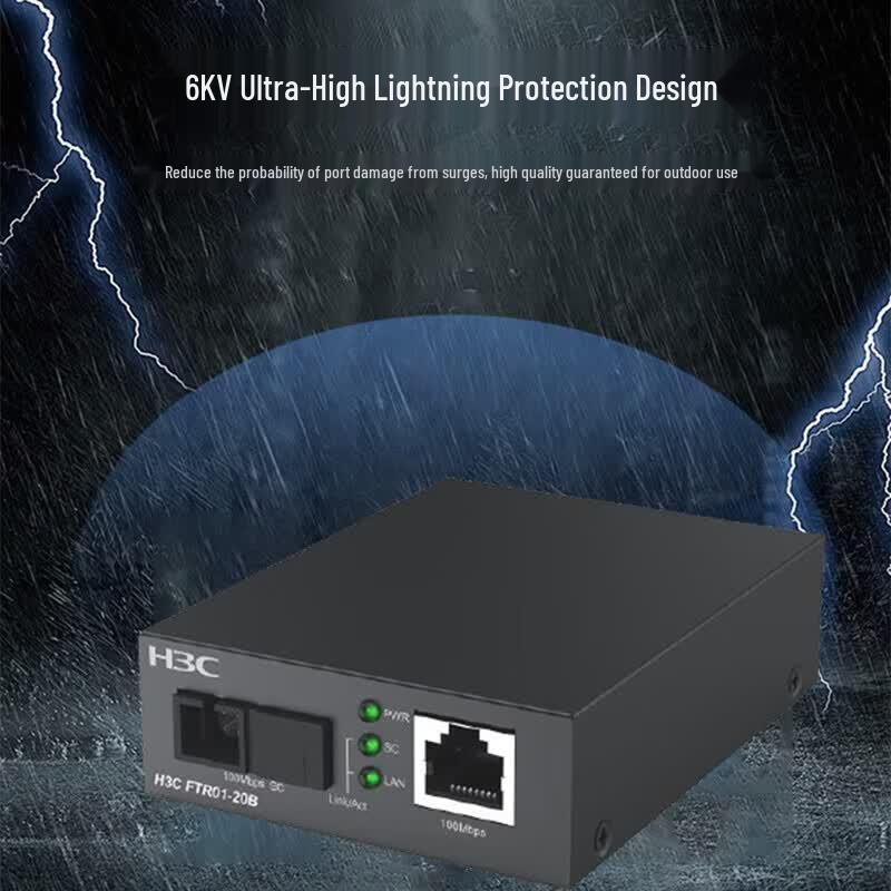 H3C Fast Ethernet Fiber Optic Transceiver Pair