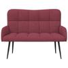 2 Seater Sofa Burgundy 115 x 61 x 87 cm Fabric