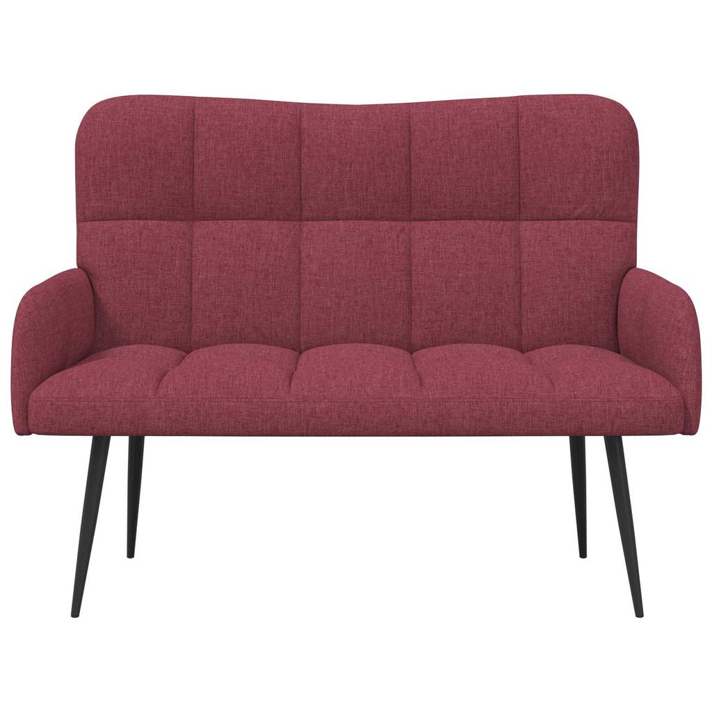 2 Seater Sofa Burgundy 115 x 61 x 87 cm Fabric