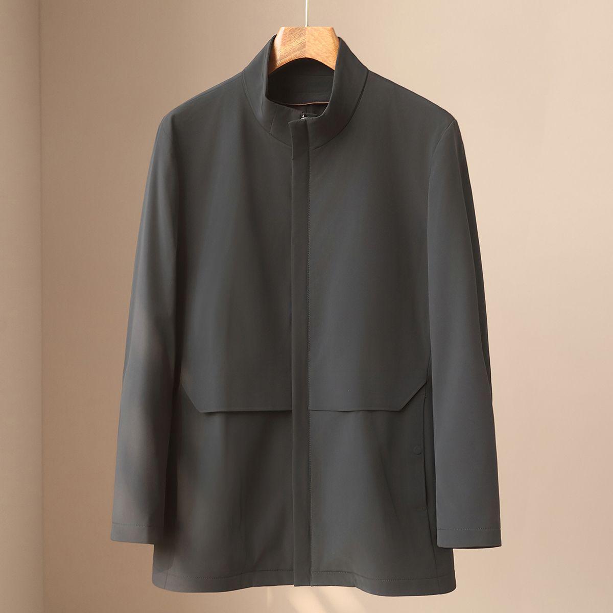 2026 Men s Spring Casual Stand-up Collar Executive Jacket XL (65-70 kg) чёрный