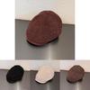 Vintage Retro Solid Color Beret Cap For Women With Warmth And Windproof Functionality For Autumn Winter Fashion