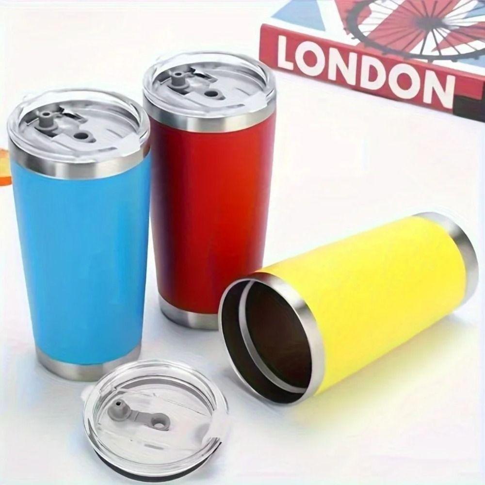 20oz Car Thermos Cup with Lid Tumbler Thermal Mug Coffee Cup Insulation Water Bottle Drinkware