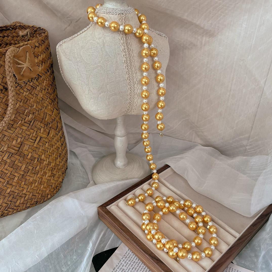 

National Style Retro Large-Grain Beads, Pearls, Gypsy Stars, Sweater Chains, A Variety Of Wearing Methods, Pearl Necklaces, Niche
