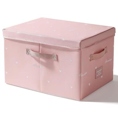 NEOVIVA Storage Box with Lid, Foldable, Cute, 4 Sizes, Storage Case, Clothing Storage Basket,