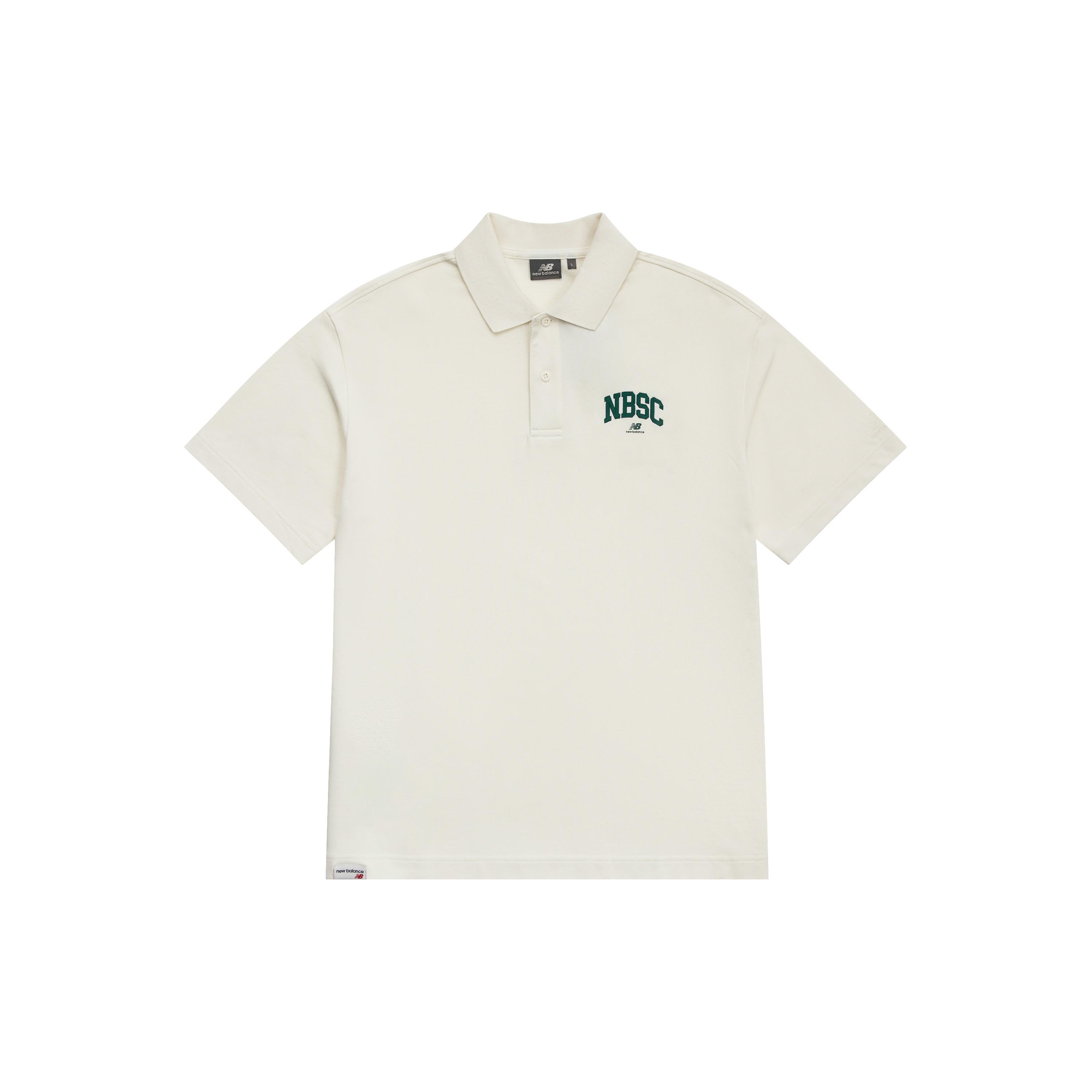 New Balance Classic Polo T-Shirt Asia Sizing  White Green  Men s 5FD25363-IV XL