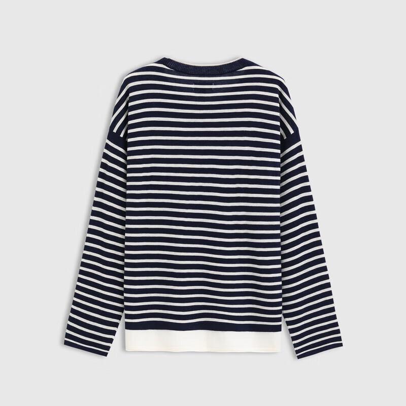 GAP Women's Striped Faux Two-Piece Knit Sweater