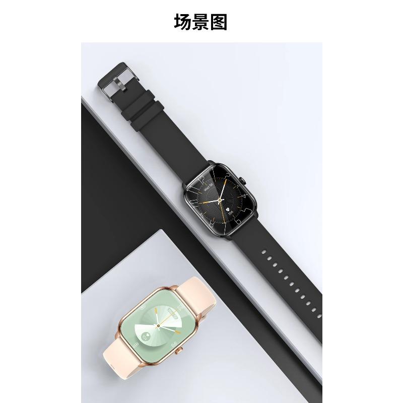 Large Screen Female Smart Watch Heart Rate Blood Pressure Smart Bracelet Bluetooth Call Voice Assistant Waterproof