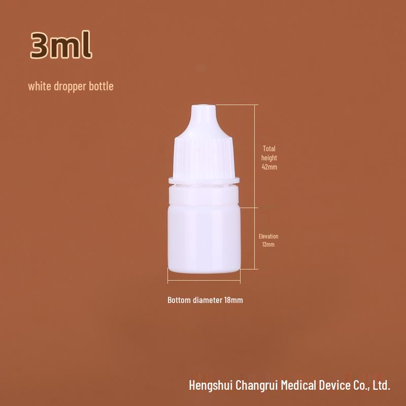 White Plastic Dropper Bottles for Ink/Eye Drops, 5-30ml Options