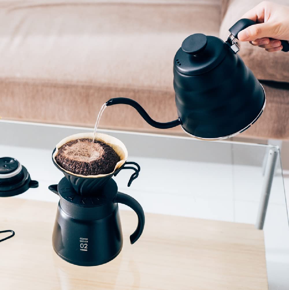 HARIO V60 Drip Practical Capacity 800mL Open Compatible Matte Black Made In Japan Present Gift Gift Kettle/Vono Fire/IH VKBR-120-MB