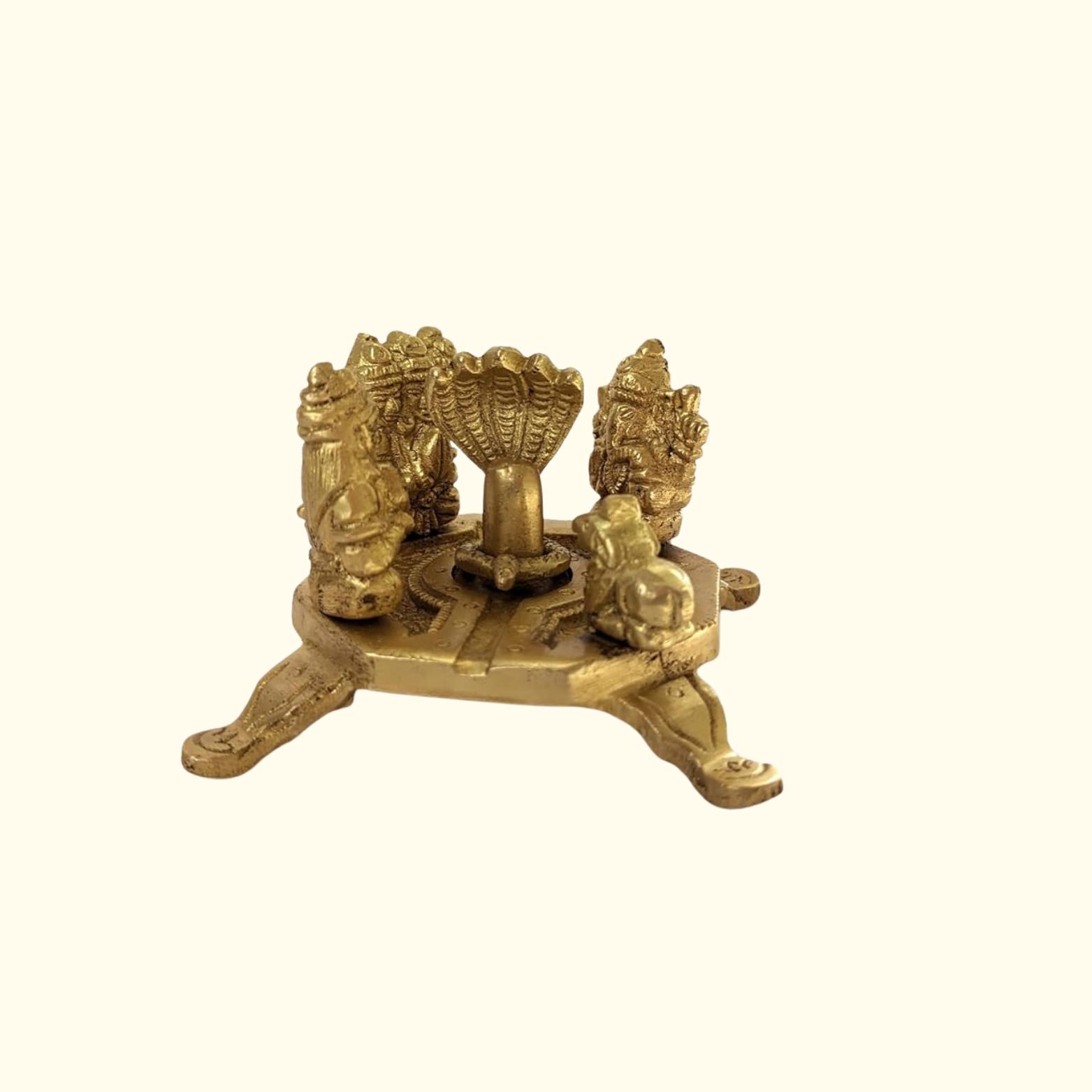 Lord Shiv Parivar Idol Shiva Lingam, Shiv Family Mata Parvati Holy Cow Nandi