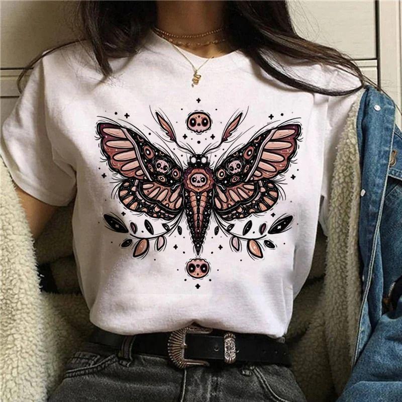 Animals Printing T-Shirt Top Basic Tees Women'S Shirt Short Sleeve Neck Fashion Casual Sport Clothes Harajuku Style High Quality