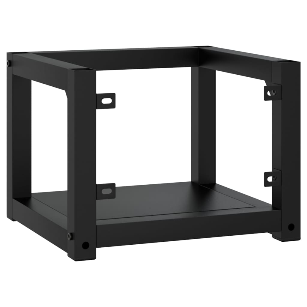 vidaXL Badezimmer Wand-Waschtischgestell Schwarz 40x38x31 cm Eisen