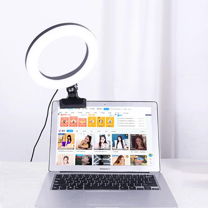 6-inch Fill Light & 8-inch Ring Clip Light for Video Conferencing and Live Streaming