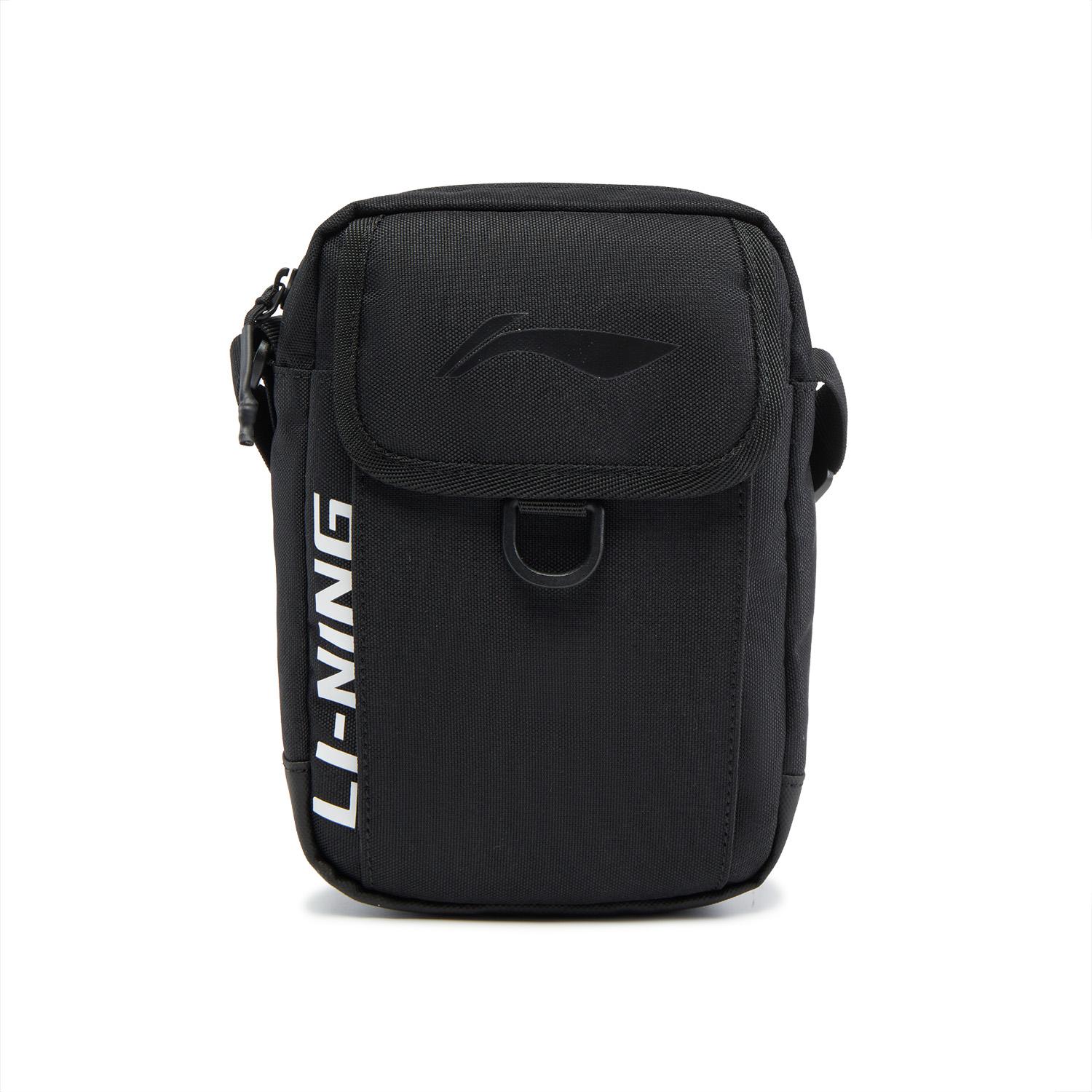 

New LiNing Fitness Series Polyester Crossbody Bag, Shoulder Bag Unisex Black ABDV097-1 14.5*6.1*20.6CM