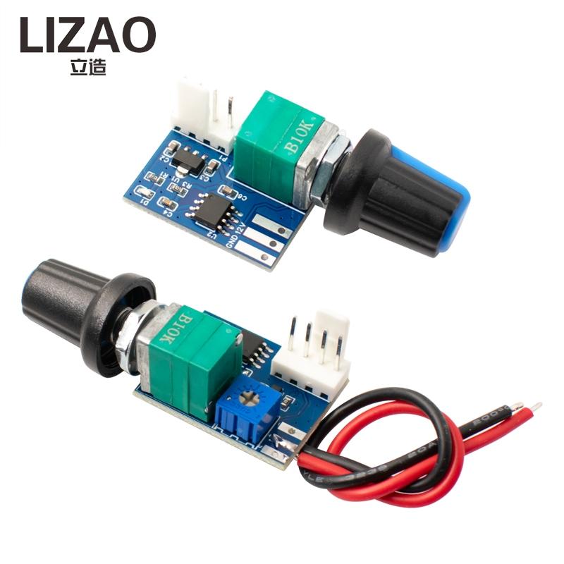12V PWM Fan Speed Controller, 4-Wire Manual Governor with Temperature Control & Stop Switch for PC CPU Coolers
