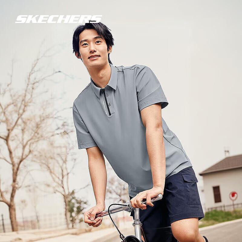 Skechers Men s Moisture-Wicking Quick-Dry Knit Polo Shirt XL