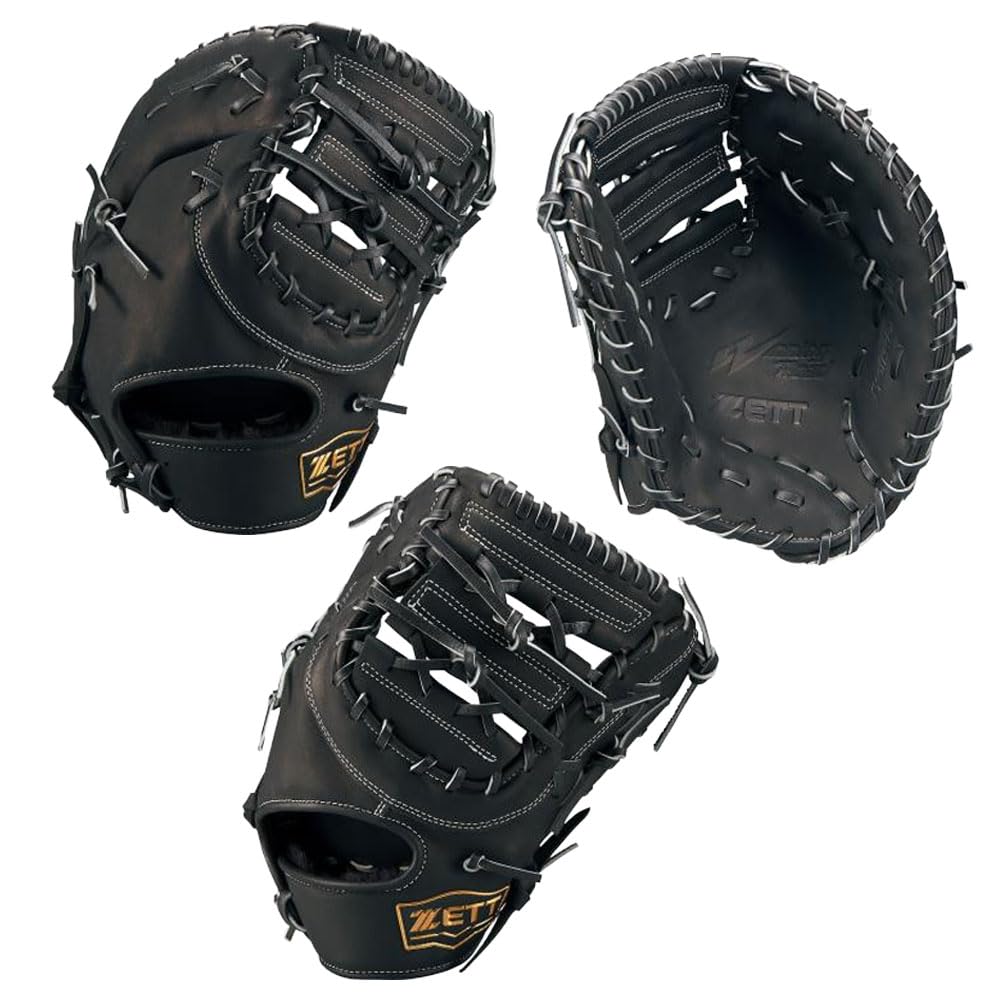 ZETT First Base Winning for First Black BRFB33513F Mitt, Road, Base, (1900),