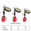 1pc Spinner Köder 7,5g 12g 17,5g Harte Löffel Bass Lockt Metall Angeln Locken Mit Feder Drillinge für Hecht Angeln