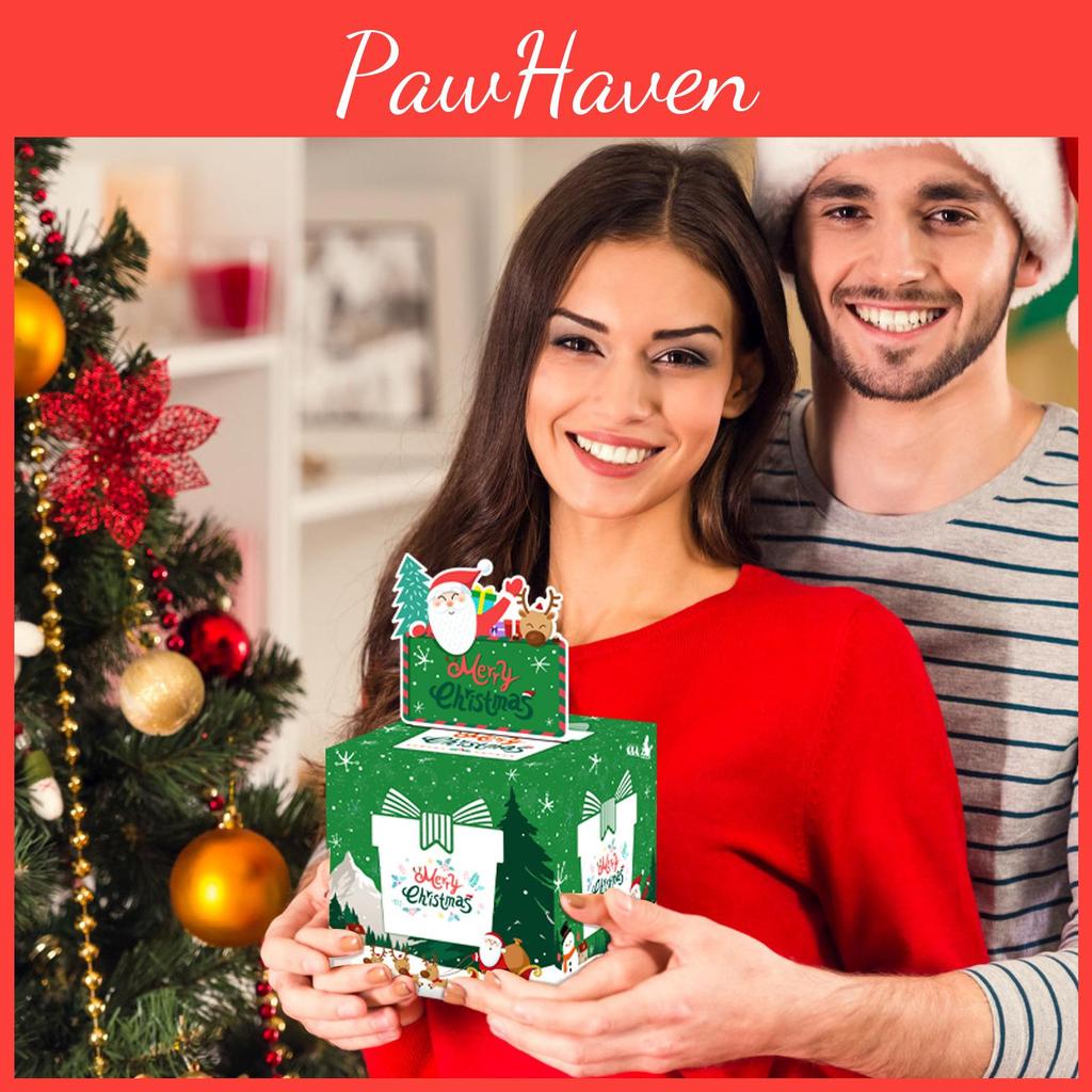 Green Christmas Cash Gift Box With Festive Packaging For Holiday Occasions