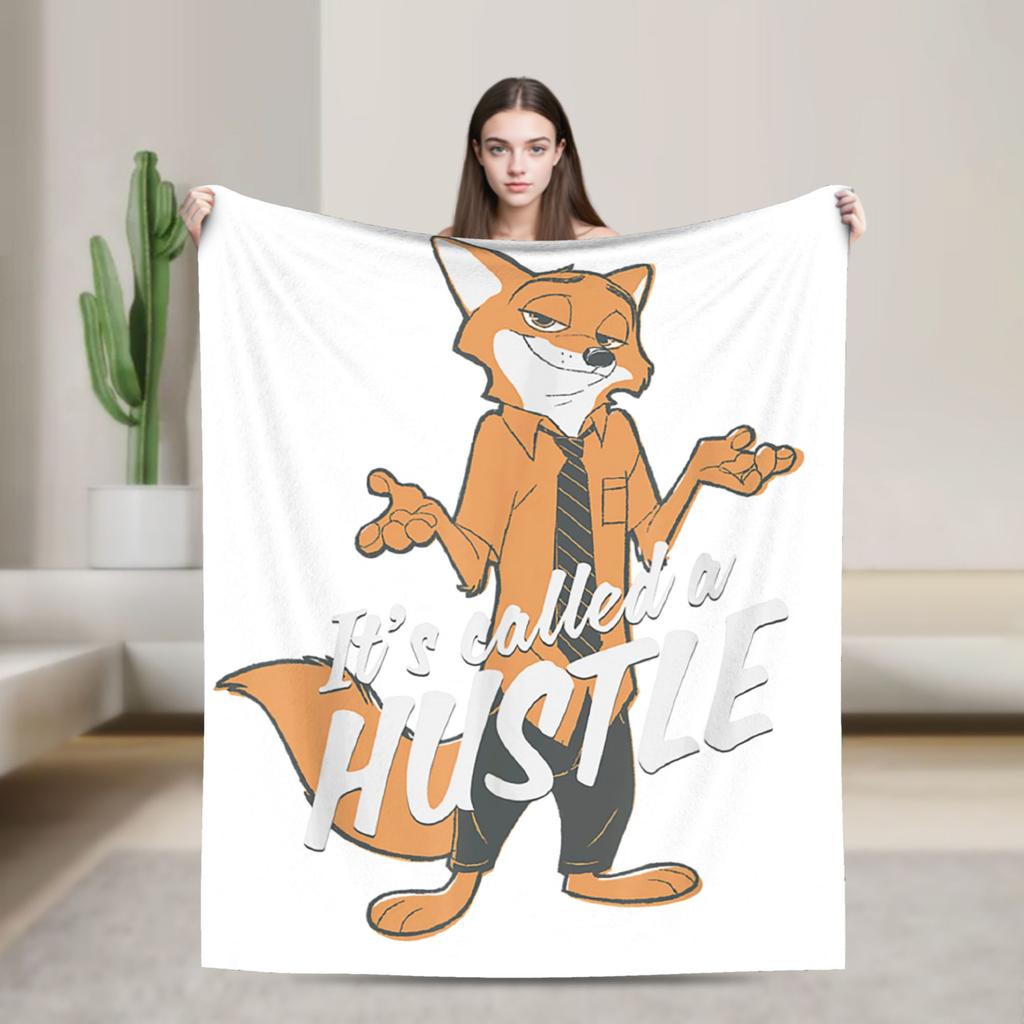 Zootopia Blankets Fleece Textile Decor Judy Hopps Nick Wilde Breathable Super Warm Throw Blankets for Sofa Office Quilt