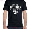 Only the Best Dads Get Promoted To Papa T Shirt for Grandpa Fathers Day Dads Birthday Birth Annoucment Vintage Washed Soft