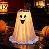 Scary Ghost Figurine for Party Halloween Candy Bowl Stand with Remote Control, Large LED Lighted Cute Holder Front Door Porch Outdoor Indoor
