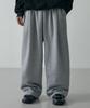Lxt Double-Pleat Hidden String Wide Sweatpants [Grey Melange]