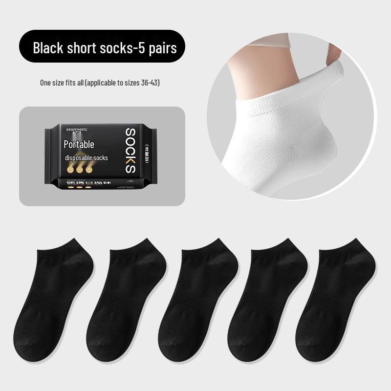 Unisex Disposable Anti-Odor Travel Socks, No-Wash, Mid-Calf Length for Autumn and Winter