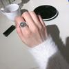Women's Adjustable S925 Sterling Silver Retro Minimalist Open Ring