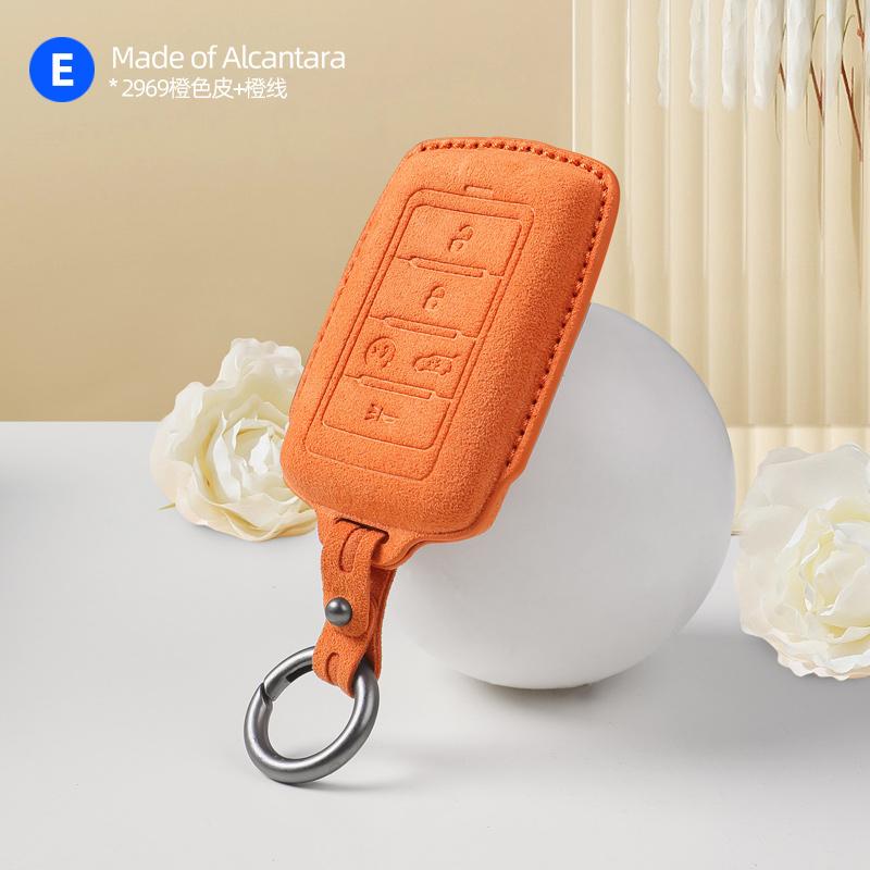 For for Car Remote Key Case Cover  Jeep Grand Cherokee Free Knight Commander Protector Suede Alcantara Accessories