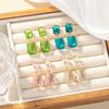 Luxury Transparent Geometric Zirconia Square Stud Earrings for Women