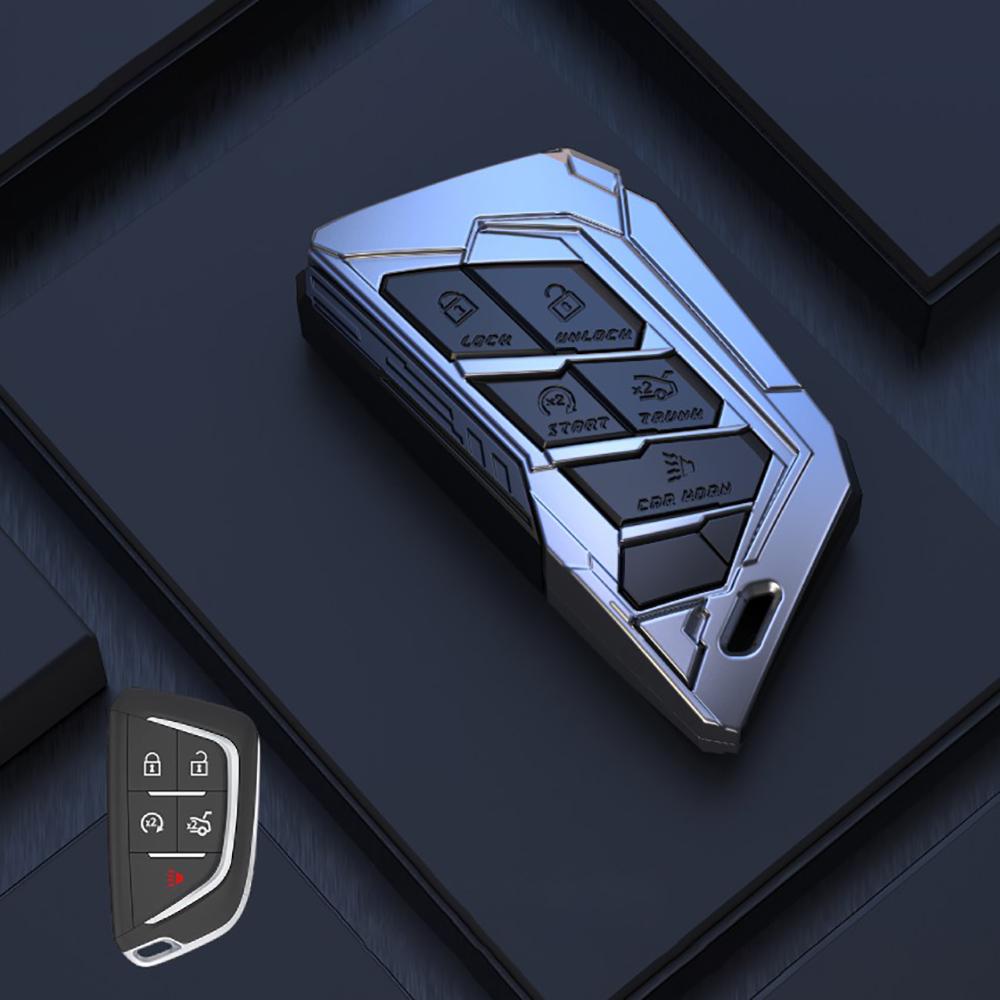 Zinc Alloy Car Key Case Shell For Cadillac Ats-L Xts Xt4 Xt5 Xt6 Cts Ct4 Ct5 Ct6 Ats 28T Srx Escalade Keychain Auto Accessories