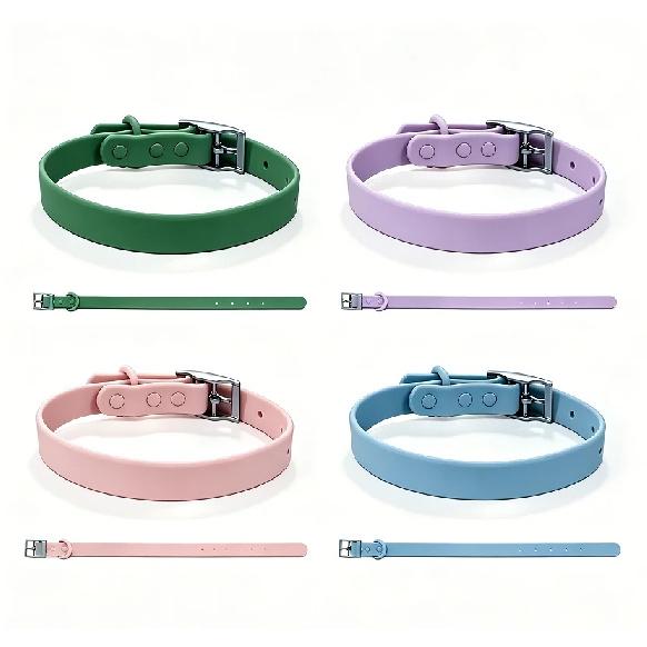 Soft Silicone Custom Name Pet Collar, Personalized Letter ID Collar for Small Medium Dogs Daily Walking