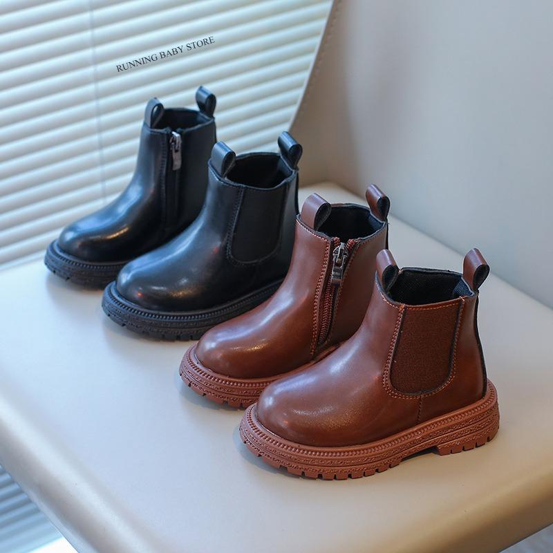 Vintage Children Tube Boots Black Brown Platform Kids Cotton Chimney Boot for Girl Baby Toddler Child Boy Shoes Keep Warm I07221