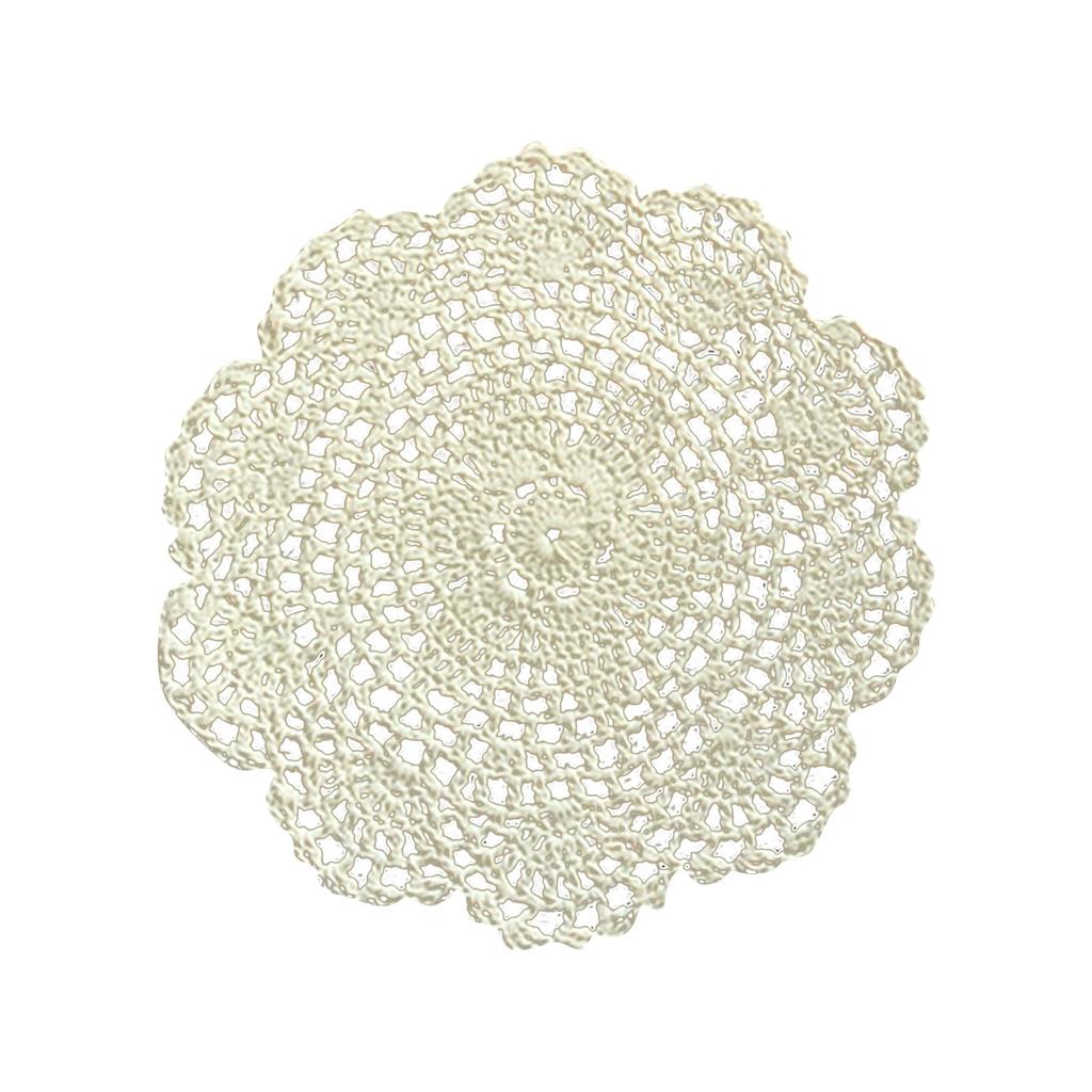 Modern Lace Cotton Table Place Mat Crochet Round Coffee Placemat Pad Christmas Pan Coaster Cup Mug Tea Dining Doily Kitchen