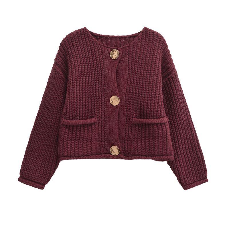 Araltay New Arrival Fashion Style Women's Clothing Fashion All-Match round Neck Long Sleeves Knitting Cardigan Outwear 5802111