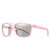 Photochromic Sunglasses for Men and Women Classic Square Goggles for Outdoor Running Hiking Fishing Black and White Glasses