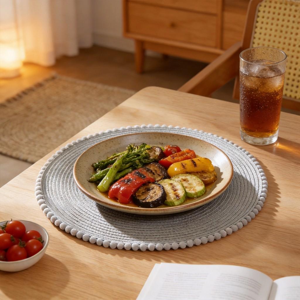 Round Pp Woven Table Placemat With Style For Home Dining Decor