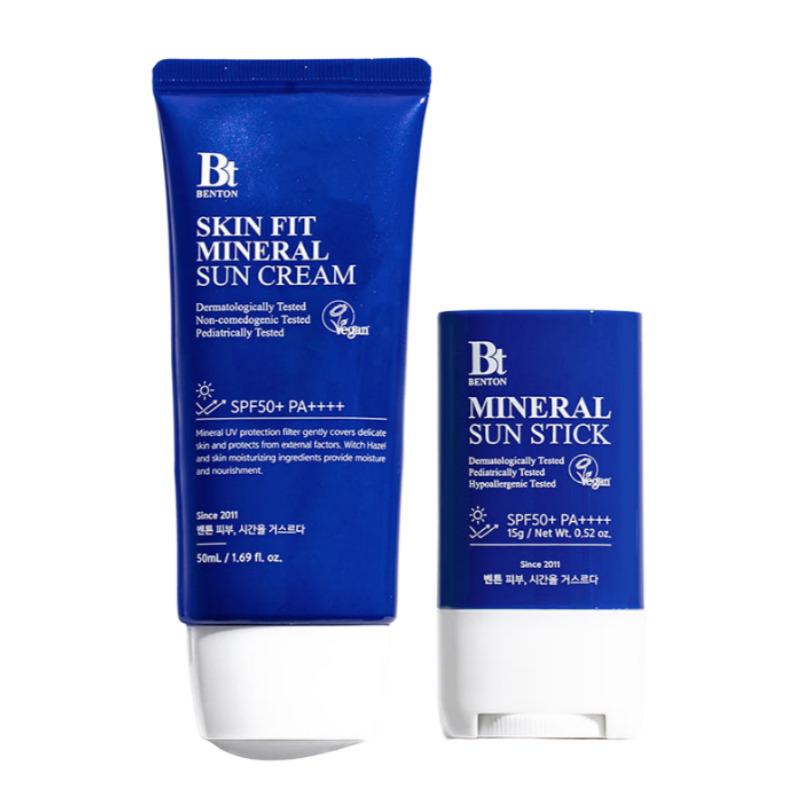 

BENTON Sun Care Duo Set (Skin Fit Mineral Sun Cream 50ml + Mineral Sun Stick SPF50+/PA++++ 15g)