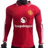 Pánský fotbalový dres s dlouhým rukávem ''-2027 Manchester United Domácí verze pro hráče Bambusové vlákno Výkonnostní sada
