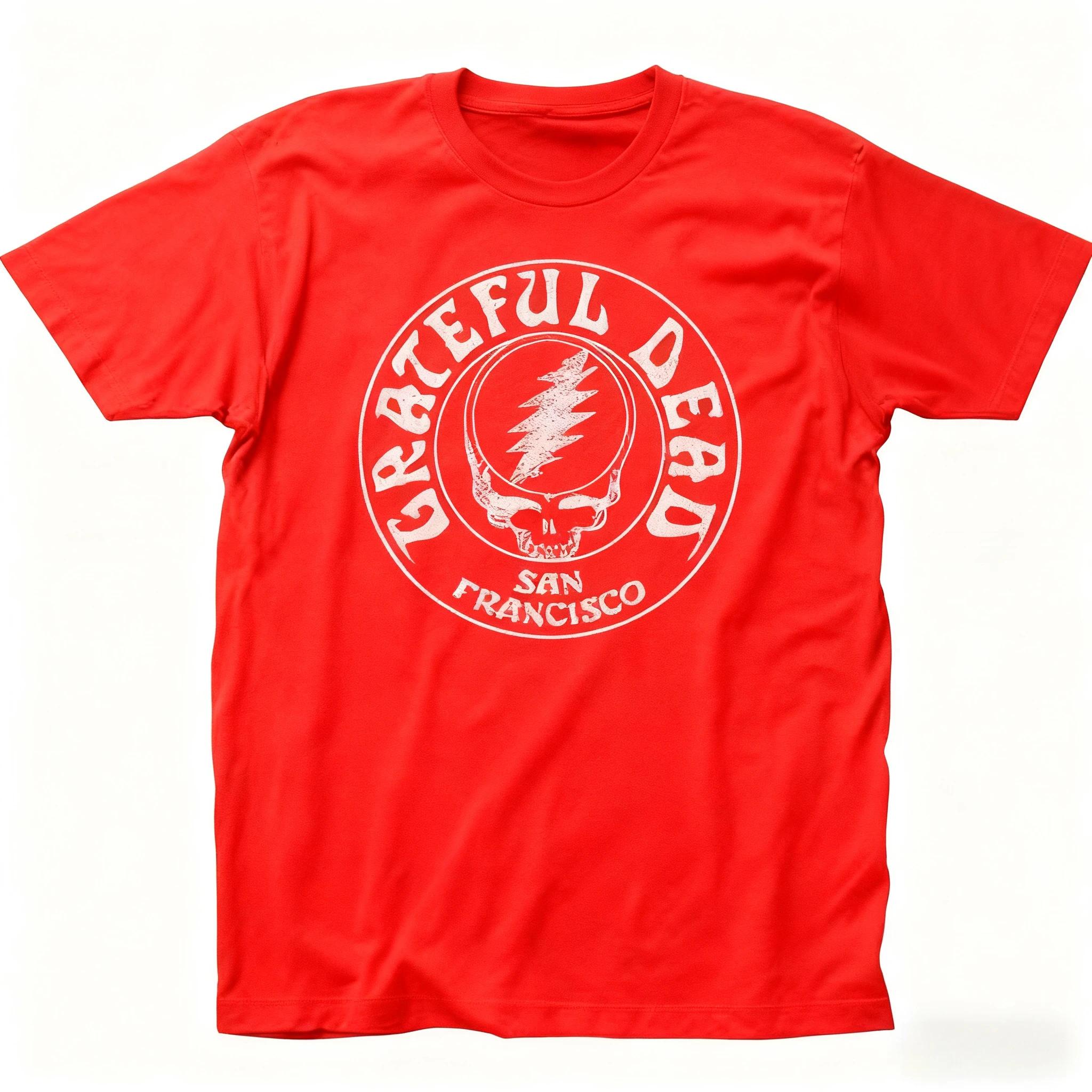 

Grateful Dead Opaque Skull T Shirt Unisexs Women Rock Music Classic Band Tee Round Neck Short Sleeve Loose Oversized Tee Black M