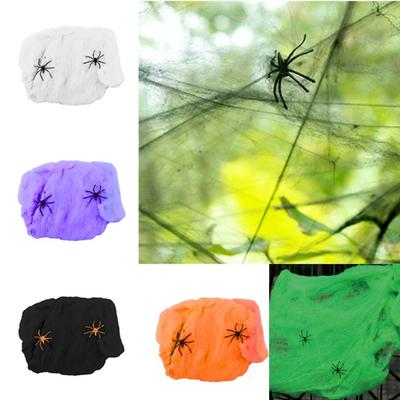Stretchable Fake Spider Web Cotton Cobweb Trick Halloween Party Home Decor ARI