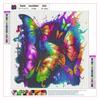 Rhinestone Painting Butterfly 5D Embroidery Full Drill Shiny Rhinestone Colorful DIY Art Crafts Handwork Wall Decoration