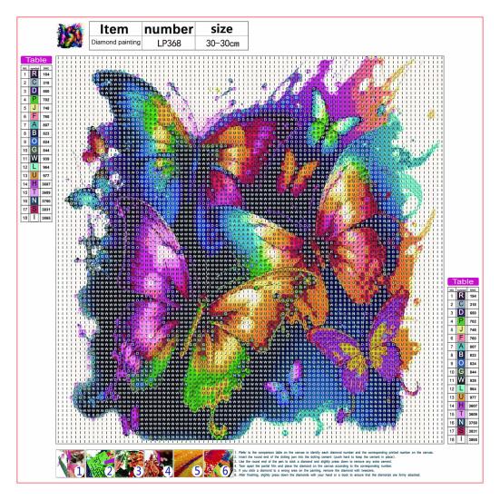 Rhinestone Painting Butterfly 5D Embroidery Full Drill Shiny Rhinestone Colorful DIY Art Crafts Handwork Wall Decoration