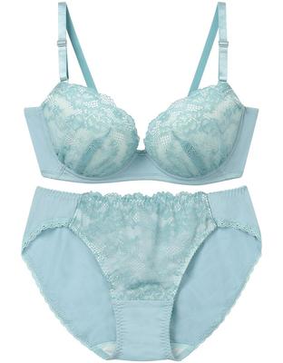 Unnanacool Bra and Panty Set, Natural Comfort, Rounded Bust Silhouette, Bra & Panty Set, Women's SX, Bust 75, JB1200