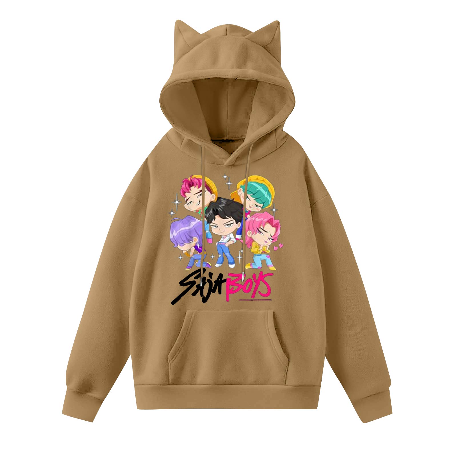 

Женская мода повседневная толстовка с капюшоном с длинным рукавом и круглым вырезом с карманами S