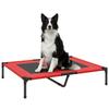 Elevated Weatherproof Dog Lounger Bed, Up To 50 Kg, 92 X 76 X 18 Cm, Red