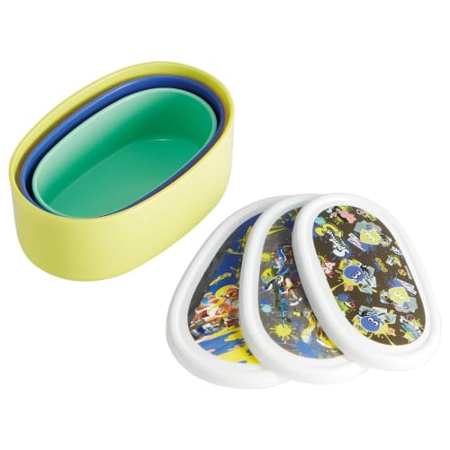 Skater Lunch Box Seal Container Storage Container Set of 3 Splatoon 3 Made in Japan 860ml SRS3SAG-A