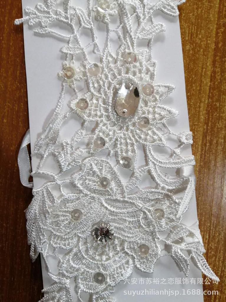 Bridal Long Gloves Lace Fingerless Gloves Flower Accessories Wedding Hook Fingers Elegant Look Thin and Beautiful Gloves